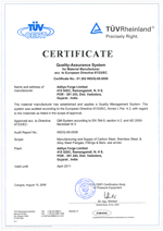 PED-Certificate